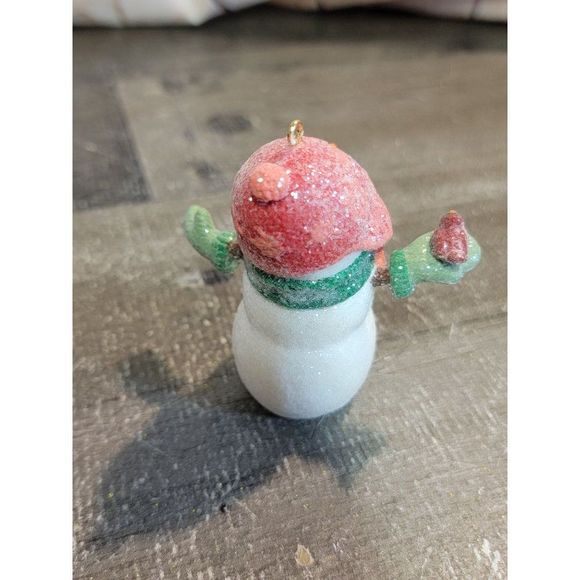 Hallmark 2007 welcome friends glitter snowman red cardinal scarf Xmas - Picture 3 of 4